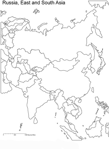Colouring Map East Asia