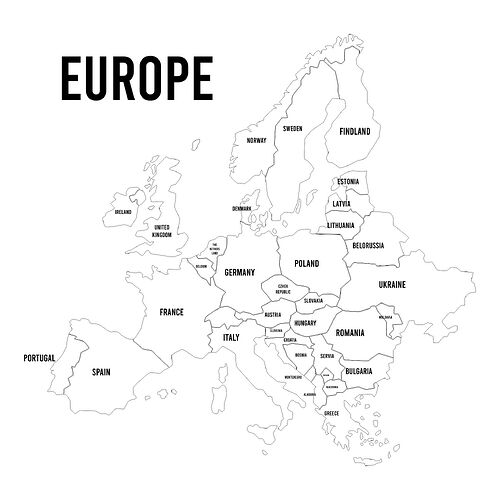 Colouring Map Europe S.N
