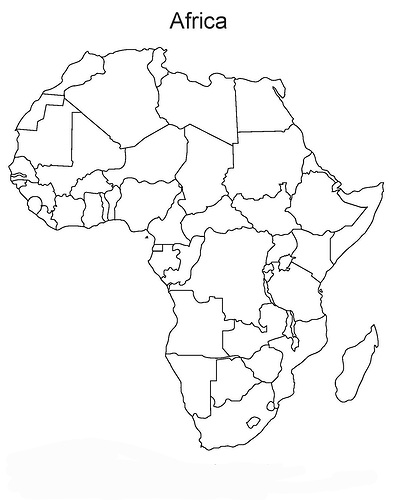 Colouring Map Africa