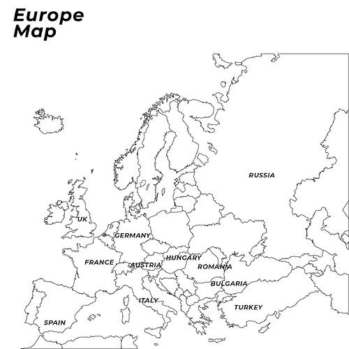 Colouring Map Europe N.E