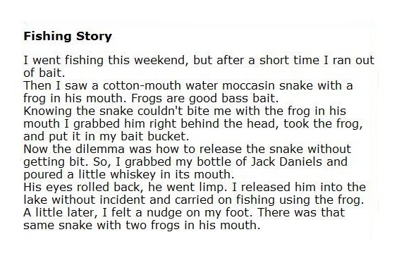 fishing story