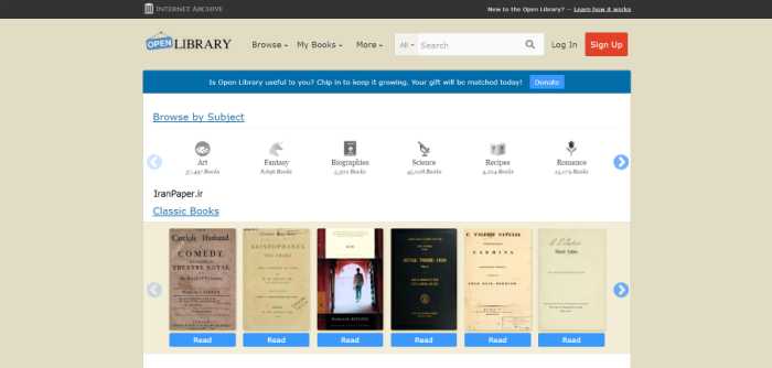 openlibrary دانلود رایگان کتاب خارجی