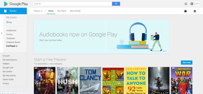 googleplay دانلود رایگان کتاب خارجی
