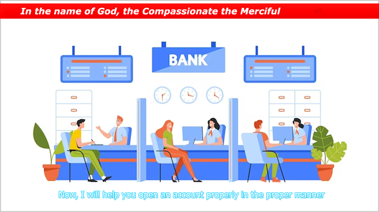 properly in the proper manner-bank account_